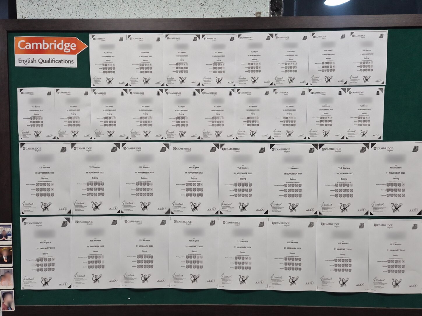Cambridge English tests and certificates, with children’s faces protected